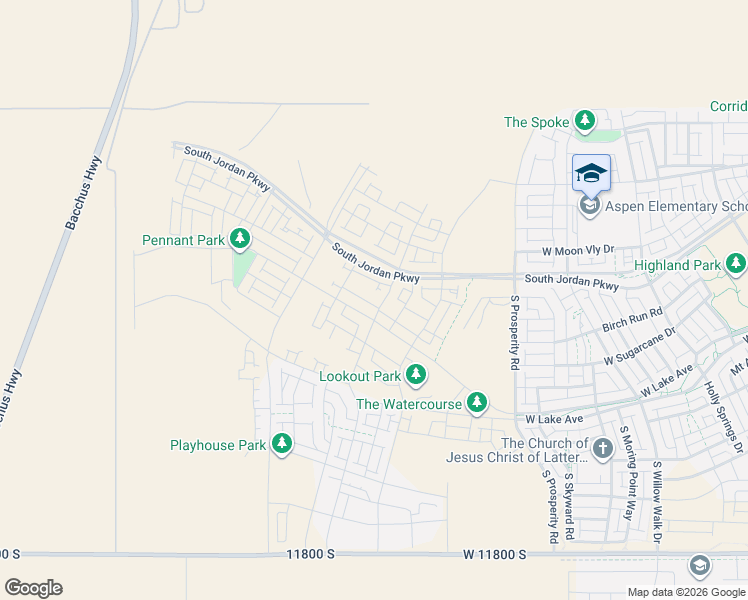 map of restaurants, bars, coffee shops, grocery stores, and more near Unnamed Road in South Jordan