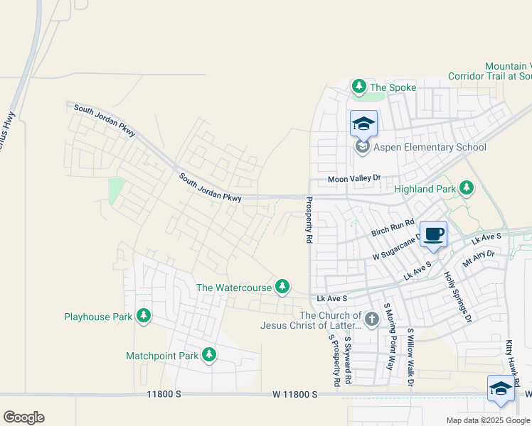 map of restaurants, bars, coffee shops, grocery stores, and more near 6604 West Gosling Drive in South Jordan
