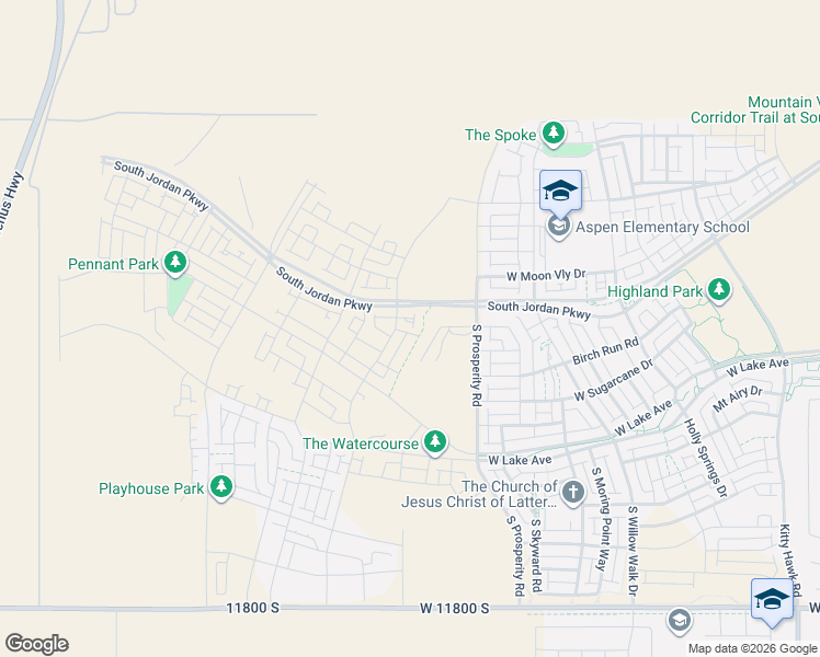 map of restaurants, bars, coffee shops, grocery stores, and more near 6604 West Gosling Drive in South Jordan