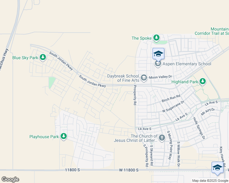 map of restaurants, bars, coffee shops, grocery stores, and more near 6616 West Gosling Drive in South Jordan