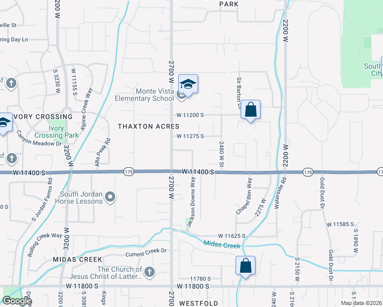 map of restaurants, bars, coffee shops, grocery stores, and more near 11353 Constance Way in South Jordan