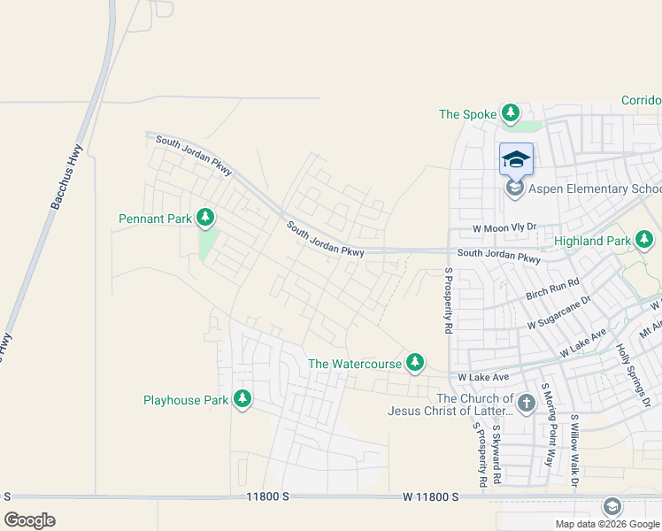 map of restaurants, bars, coffee shops, grocery stores, and more near 11332 Silver Pond Drive in South Jordan
