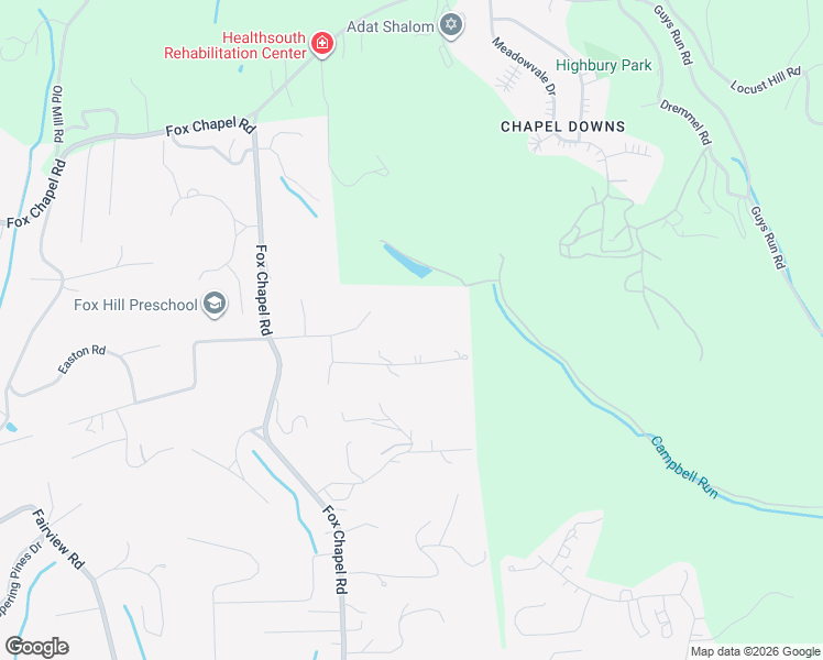 map of restaurants, bars, coffee shops, grocery stores, and more near 75 Chapel Ridge Place in Pittsburgh