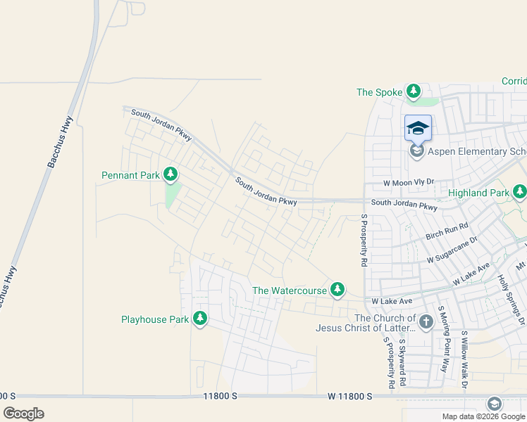map of restaurants, bars, coffee shops, grocery stores, and more near Unnamed Road in South Jordan