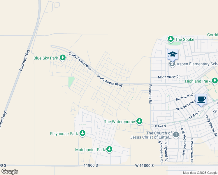 map of restaurants, bars, coffee shops, grocery stores, and more near 11324 Silver Pond Drive in South Jordan