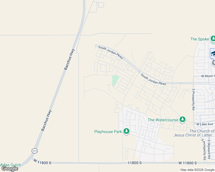 map of restaurants, bars, coffee shops, grocery stores, and more near 11702 Bacchus Highway in Herriman