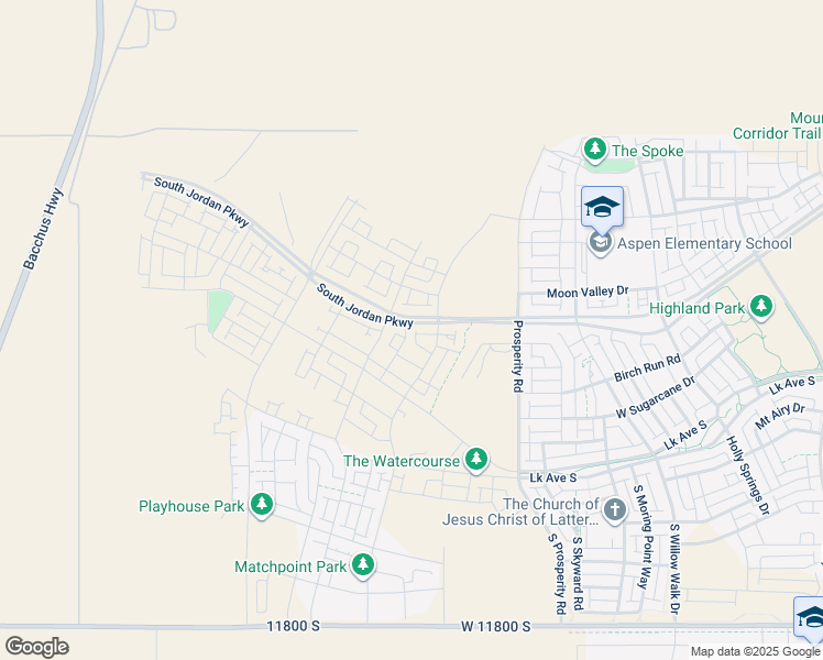 map of restaurants, bars, coffee shops, grocery stores, and more near 11313 South Offshore Way in South Jordan