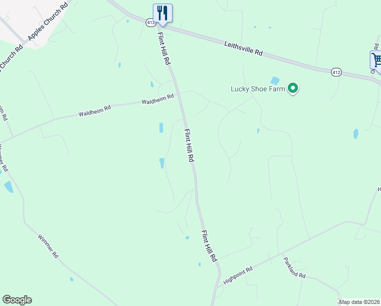 map of restaurants, bars, coffee shops, grocery stores, and more near 3070 Flint Hill Road in Hellertown