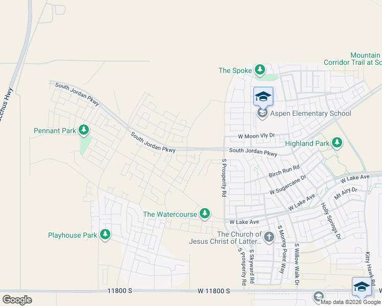 map of restaurants, bars, coffee shops, grocery stores, and more near 6611 South Jordan Parkway West in South Jordan
