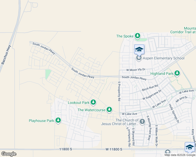 map of restaurants, bars, coffee shops, grocery stores, and more near 6639 South Jordan Parkway West in South Jordan