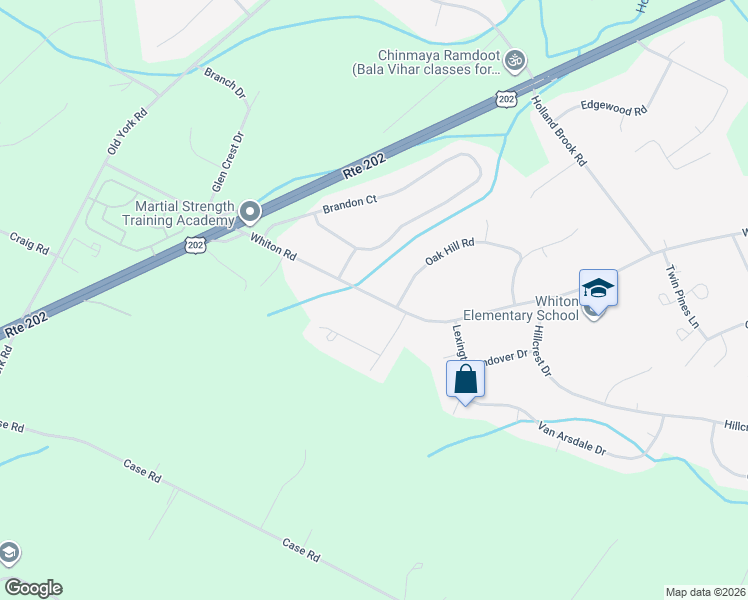 map of restaurants, bars, coffee shops, grocery stores, and more near 19 Oak Hill Road in Branchburg