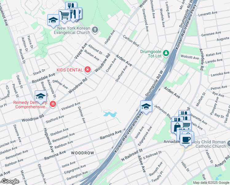 map of restaurants, bars, coffee shops, grocery stores, and more near 242 Stafford Avenue in Staten Island