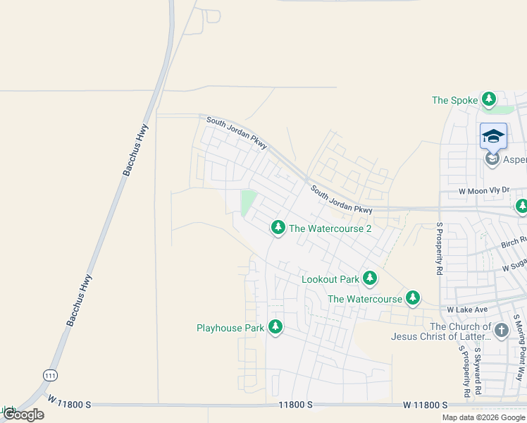 map of restaurants, bars, coffee shops, grocery stores, and more near Bacchus Highway in Bingham Canyon