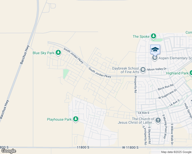 map of restaurants, bars, coffee shops, grocery stores, and more near 11291 South Aqua Street in South Jordan