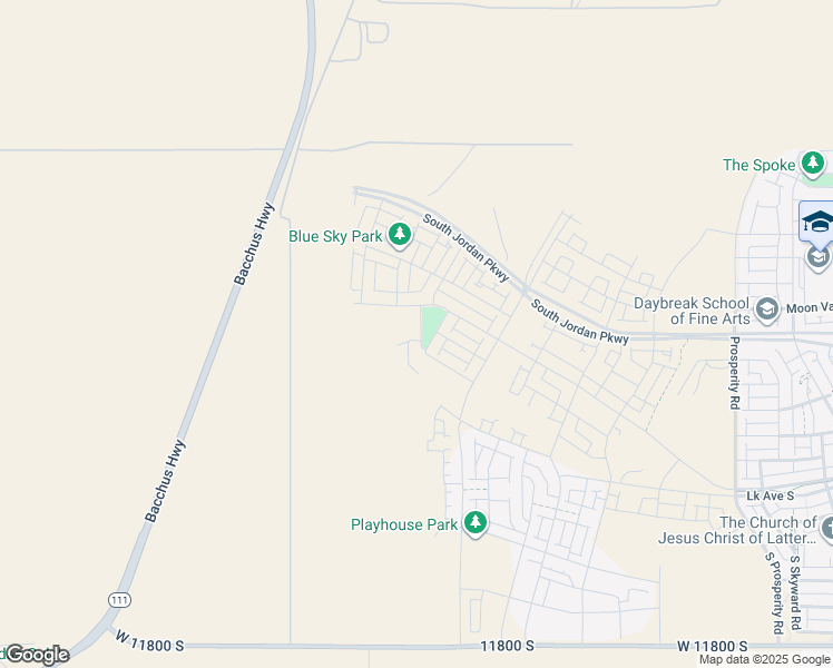 map of restaurants, bars, coffee shops, grocery stores, and more near 11292 South Restless Road in South Jordan