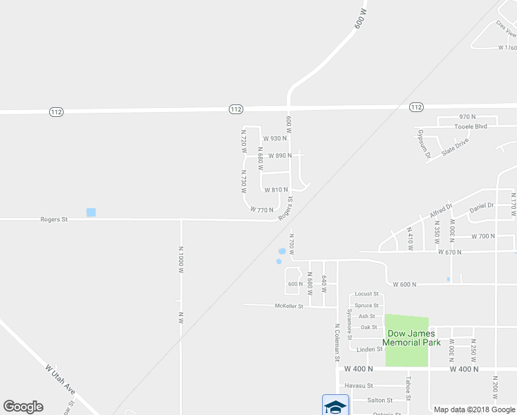 map of restaurants, bars, coffee shops, grocery stores, and more near 694 West 770 North in Tooele