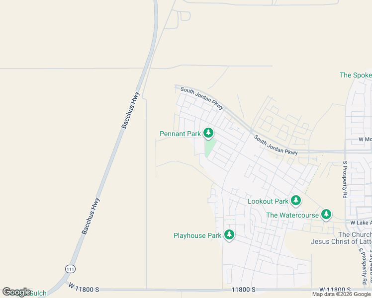 map of restaurants, bars, coffee shops, grocery stores, and more near Bacchus Highway in Bingham Canyon