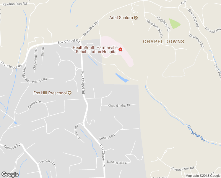 map of restaurants, bars, coffee shops, grocery stores, and more near 15 Chapel Ridge Court in Pittsburgh