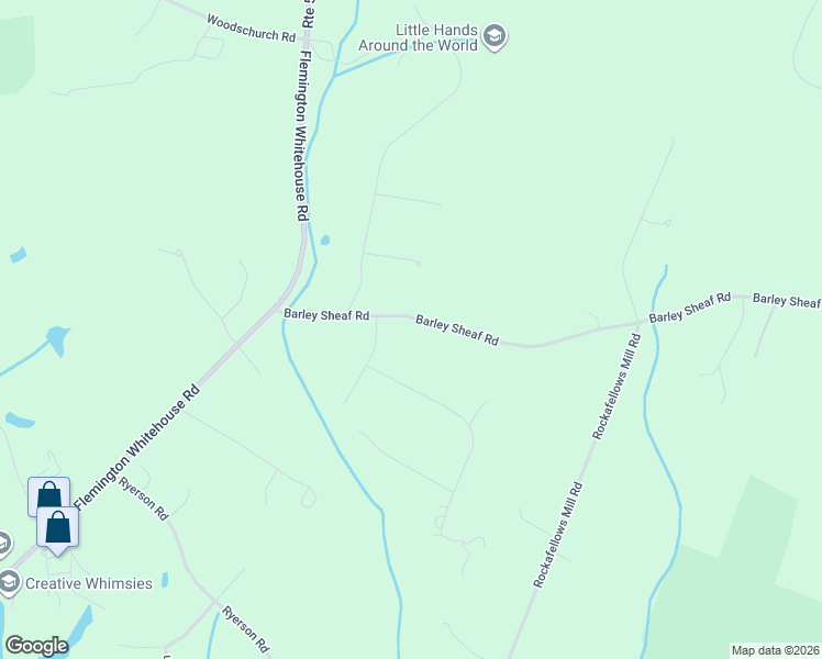 map of restaurants, bars, coffee shops, grocery stores, and more near 1027 Barley Sheaf Road in Flemington