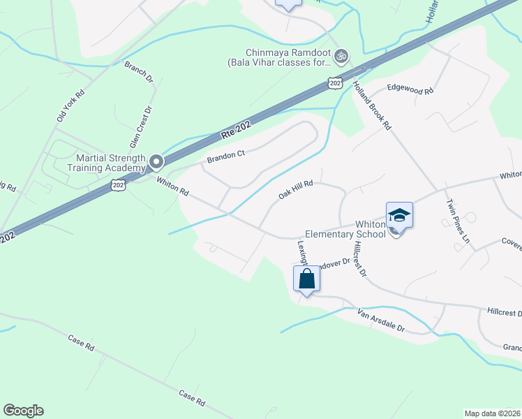 map of restaurants, bars, coffee shops, grocery stores, and more near 19 Oak Hill Road in Branchburg
