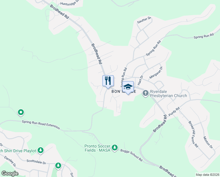 map of restaurants, bars, coffee shops, grocery stores, and more near 1200 Spring Run Road Extension in Coraopolis