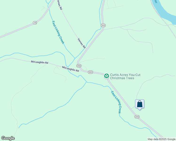 map of restaurants, bars, coffee shops, grocery stores, and more near 9287 Pennsylvania 333 in Port Royal