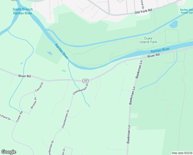 map of restaurants, bars, coffee shops, grocery stores, and more near 594 River Road in Somerset County