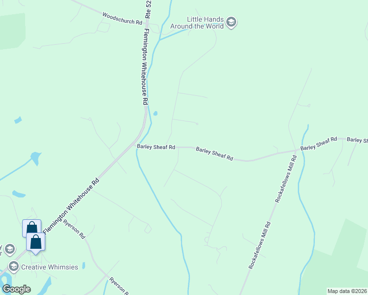 map of restaurants, bars, coffee shops, grocery stores, and more near 1027 Barley Sheaf Road in Flemington