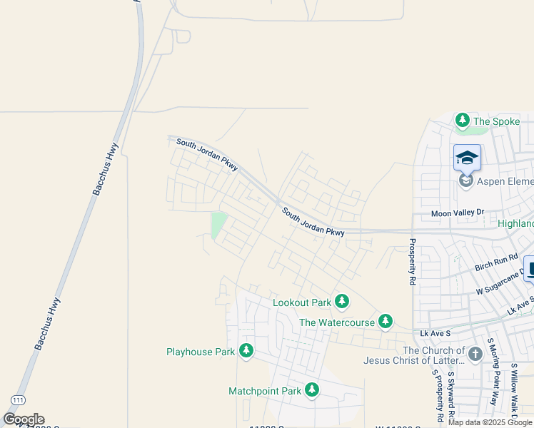 map of restaurants, bars, coffee shops, grocery stores, and more near 11254 South Bingham Rim Road in South Jordan