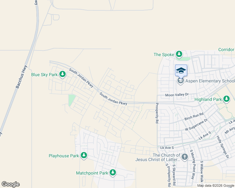 map of restaurants, bars, coffee shops, grocery stores, and more near 6711 West Miramar Street in South Jordan