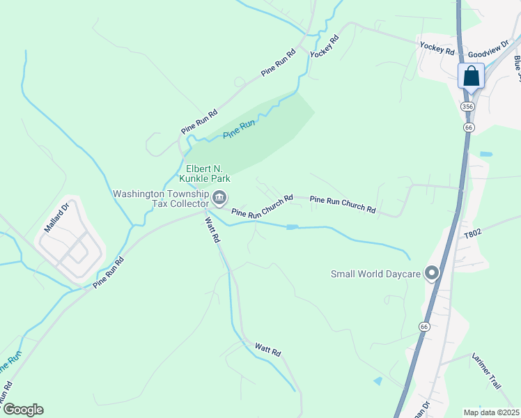 map of restaurants, bars, coffee shops, grocery stores, and more near 249 Pine Run Church Road in Apollo