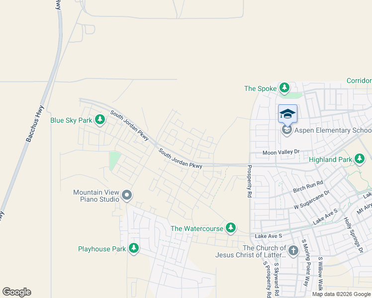 map of restaurants, bars, coffee shops, grocery stores, and more near 6723 West Miramar Street in South Jordan