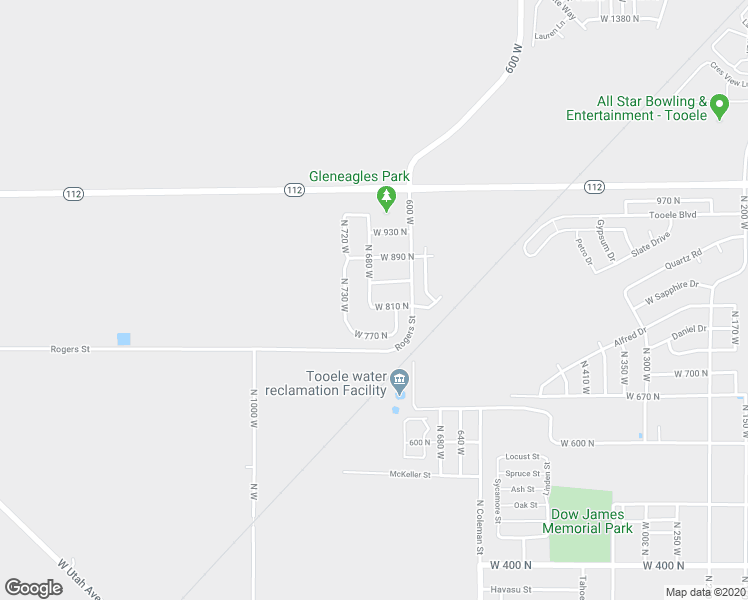 map of restaurants, bars, coffee shops, grocery stores, and more near 668 West 810 North in Tooele