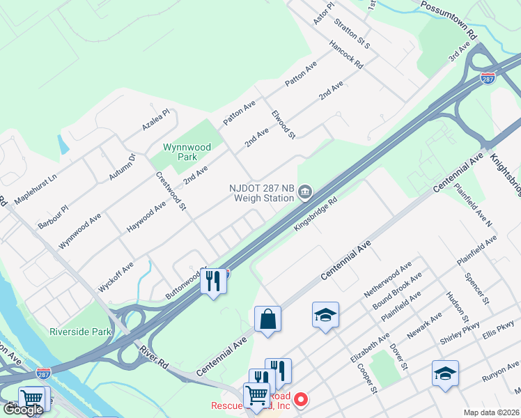 map of restaurants, bars, coffee shops, grocery stores, and more near 164 Buttonwood Drive in Piscataway