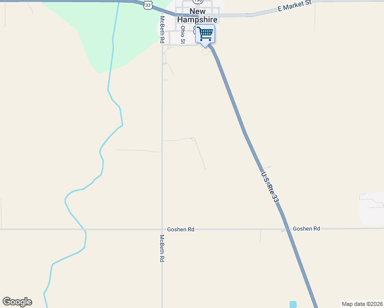 map of restaurants, bars, coffee shops, grocery stores, and more near 13450 McBeth Road in Wapakoneta