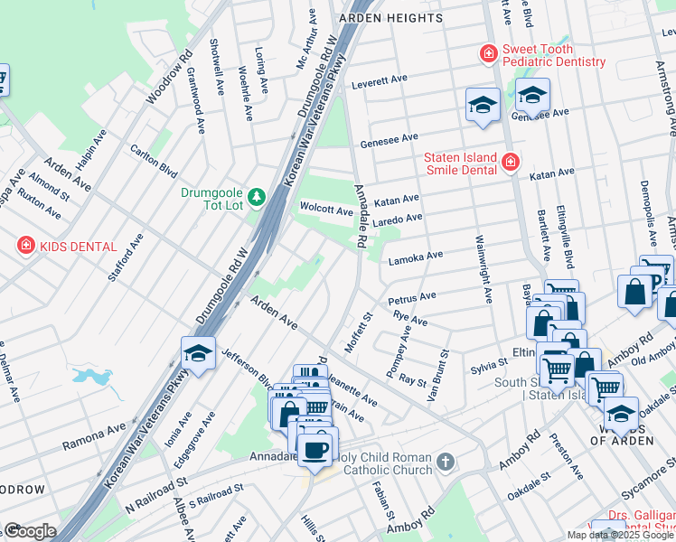 map of restaurants, bars, coffee shops, grocery stores, and more near 20 Edgegrove Avenue in Staten Island