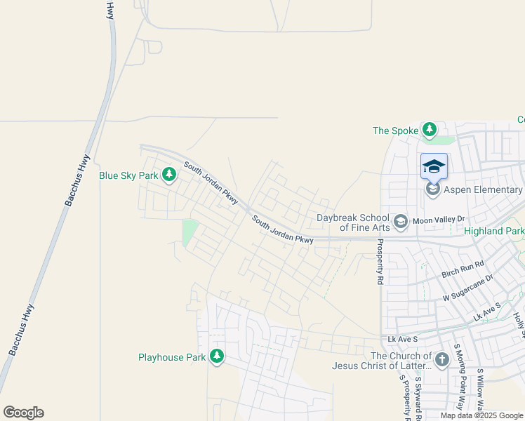 map of restaurants, bars, coffee shops, grocery stores, and more near 6804 South Jordan Parkway West in South Jordan