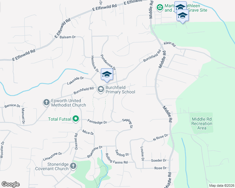 map of restaurants, bars, coffee shops, grocery stores, and more near 2803 Ponderosa Drive in Allegheny County