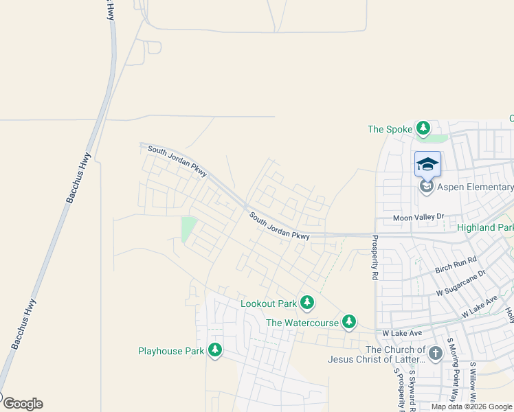 map of restaurants, bars, coffee shops, grocery stores, and more near 6812 South Jordan Parkway West in South Jordan