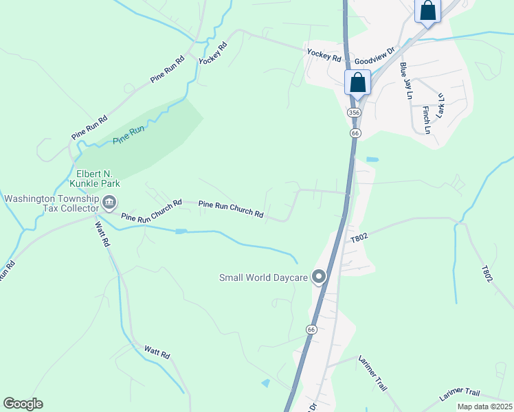 map of restaurants, bars, coffee shops, grocery stores, and more near 173 Pine Run Church Road in Apollo