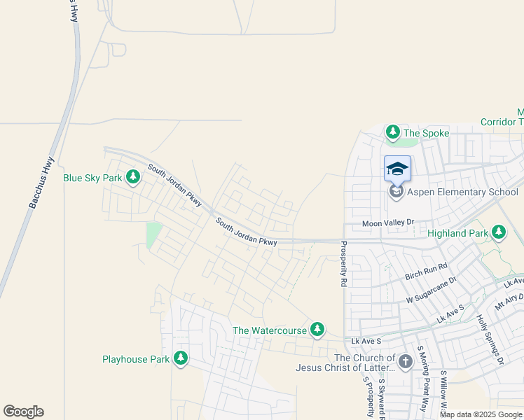 map of restaurants, bars, coffee shops, grocery stores, and more near 6712 West Miramar Street in South Jordan