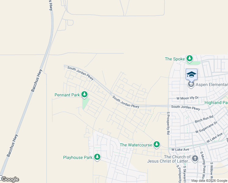 map of restaurants, bars, coffee shops, grocery stores, and more near 6824 South Jordan Parkway West in South Jordan