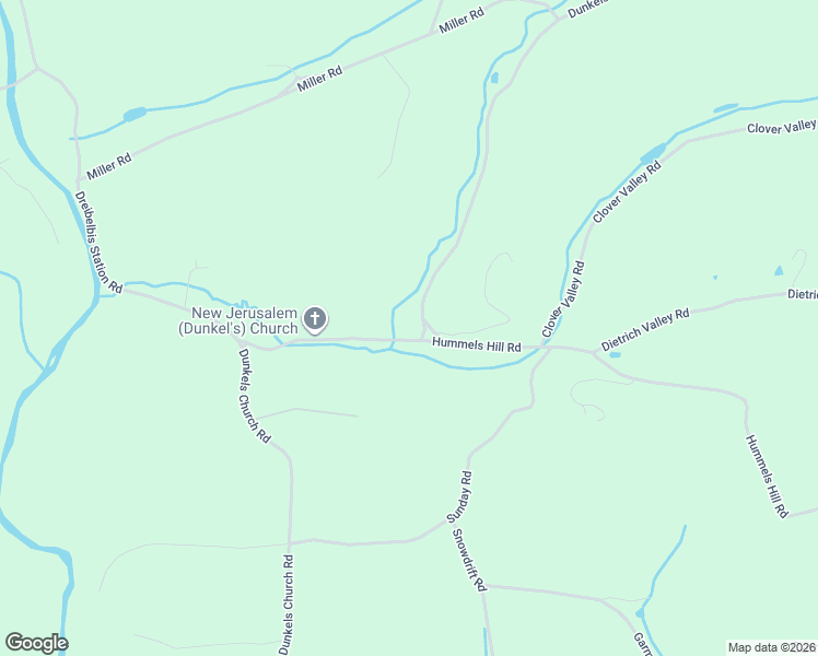 map of restaurants, bars, coffee shops, grocery stores, and more near 707 Dunkels Church Road in Kutztown