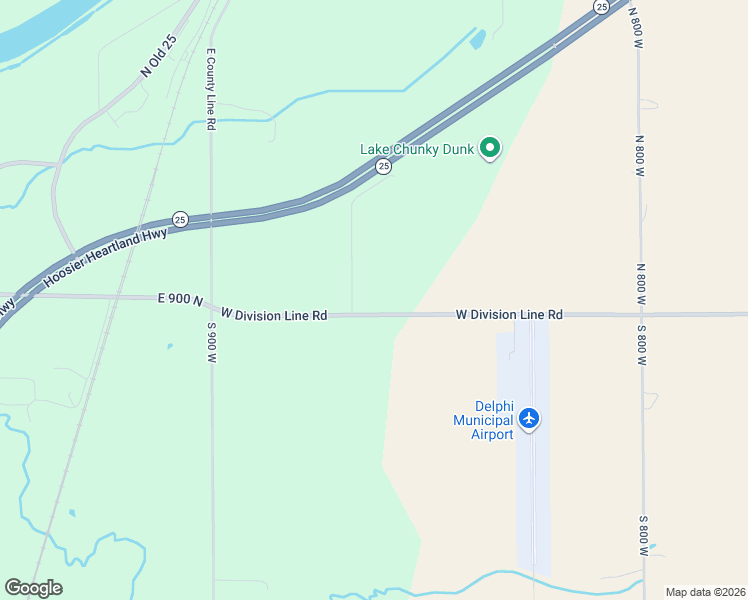 map of restaurants, bars, coffee shops, grocery stores, and more near 8685 West Division Line Road in Delphi
