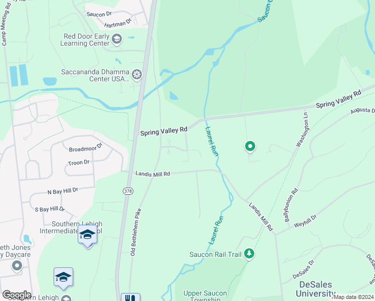 map of restaurants, bars, coffee shops, grocery stores, and more near Blvd Grand Cru in Bethlehem