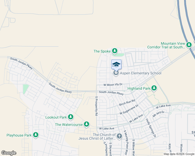 map of restaurants, bars, coffee shops, grocery stores, and more near 11191 Prosperity Road in South Jordan