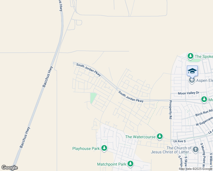 map of restaurants, bars, coffee shops, grocery stores, and more near 6891 South Jordan Parkway West in South Jordan