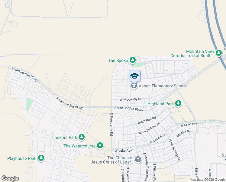 map of restaurants, bars, coffee shops, grocery stores, and more near 11191 Prosperity Road in South Jordan
