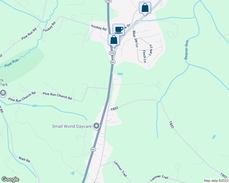 map of restaurants, bars, coffee shops, grocery stores, and more near 503 Sportsman Drive in Apollo