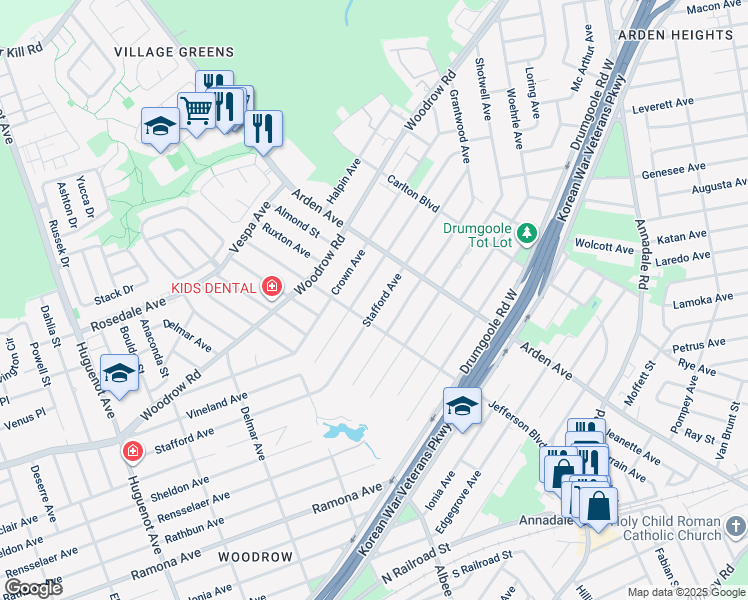 map of restaurants, bars, coffee shops, grocery stores, and more near 191 Stafford Avenue in Staten Island